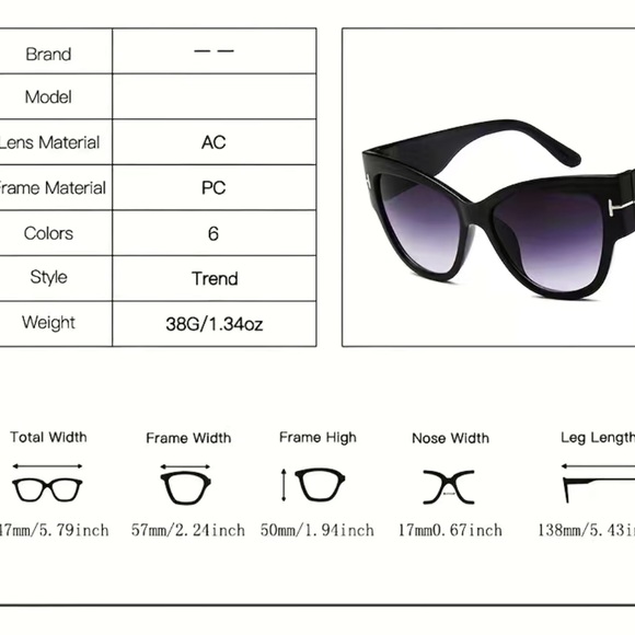 Boho retro cat eye sunglasses - Picture 15 of 15